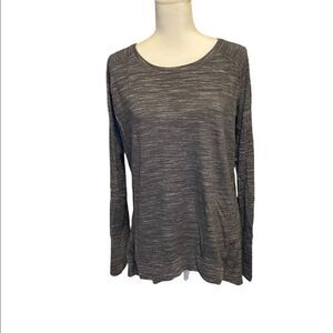 CHAMPION Long Sleeved Athletic Cotton Hi-Low Dark Gray Shirt Women’s Size Large